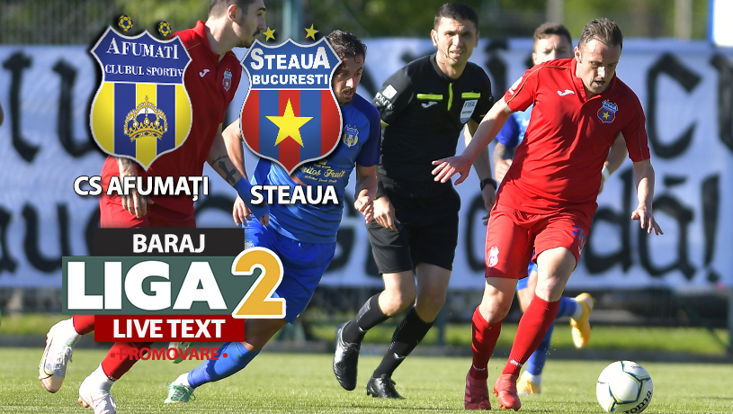 Steaua promovează în Liga 2 după ce învinge CS Afumați și în manșa retur a  barajului! Golul victoriei, adus din penalty de Emilian Pacionel