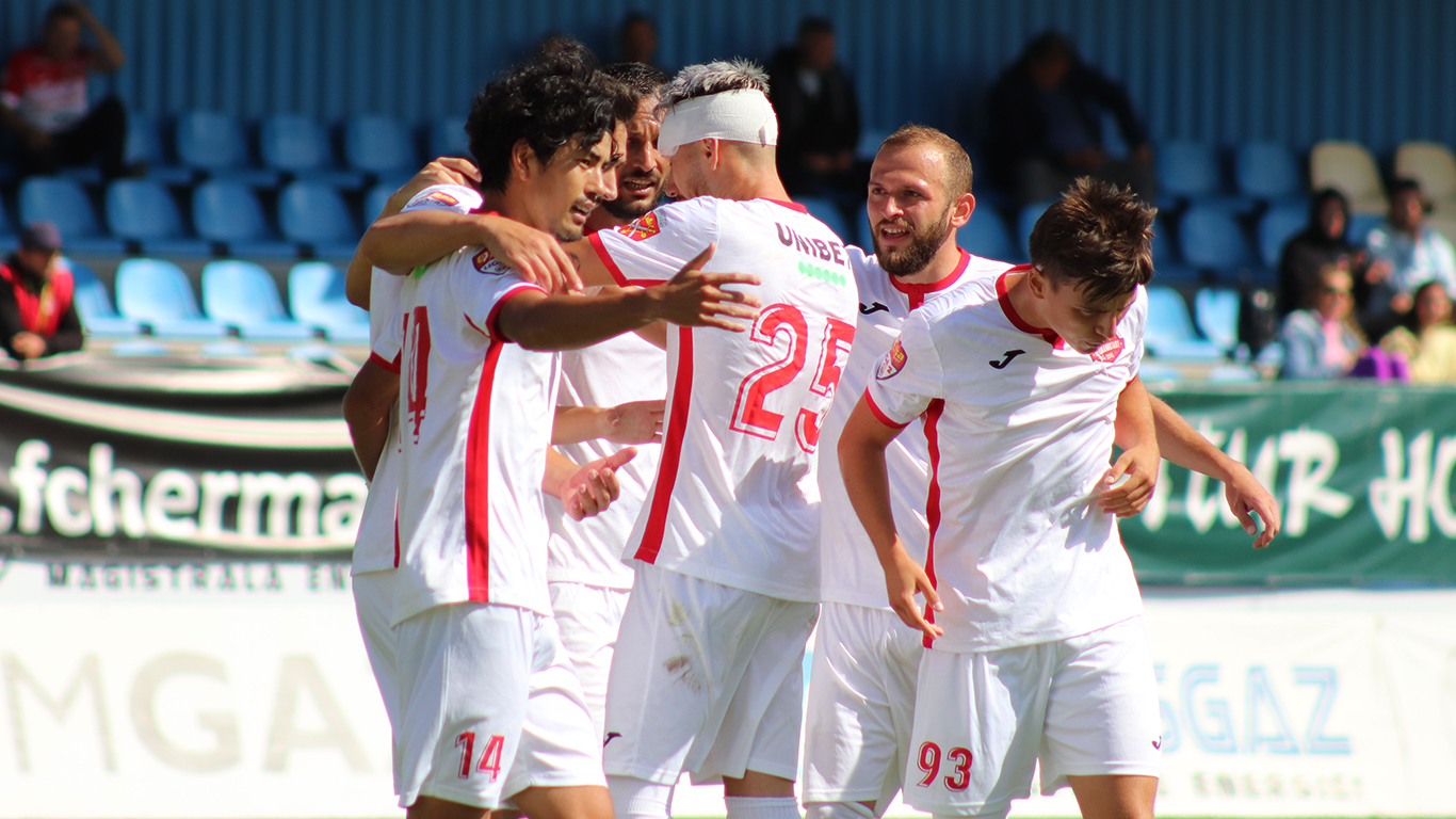 FOTO Barajul pentru liga 1 - Mesaje de încurajare pentru FC Hermannstadt în  centrul Sibiului