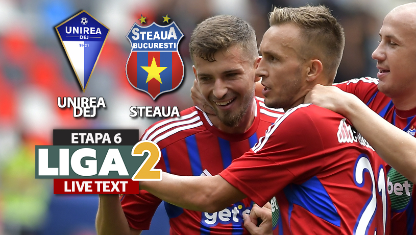 Steaua suferă primul eșec în Liga 2, la Dej. Unirea a profitat că  Bărbulescu și-a lăsat echipa în inferioritate și a întors rezultatul