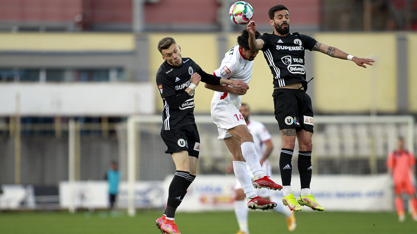 U Cluj - FC Hermannstadt 1-0. Gazdele deschid scorul pe final de meci