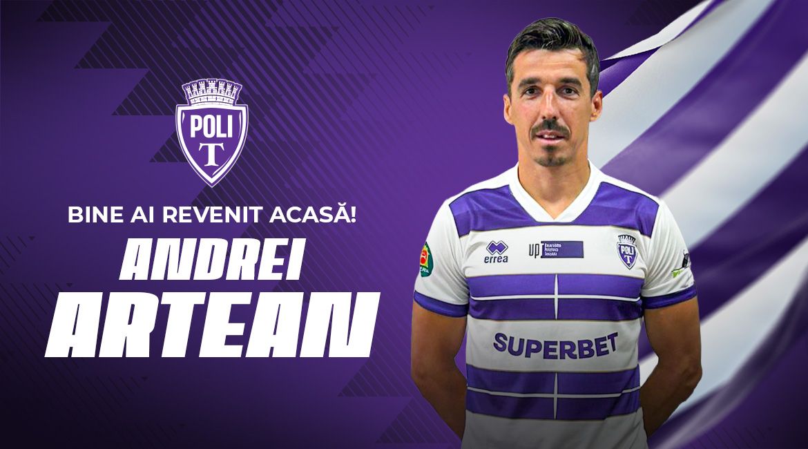Poza pentru articolul Andrei Artean, oficial, al doilea transfer la Știința Poli după promovarea în Liga 2: ”Nu există comparație între Timișoara și alte echipe!”